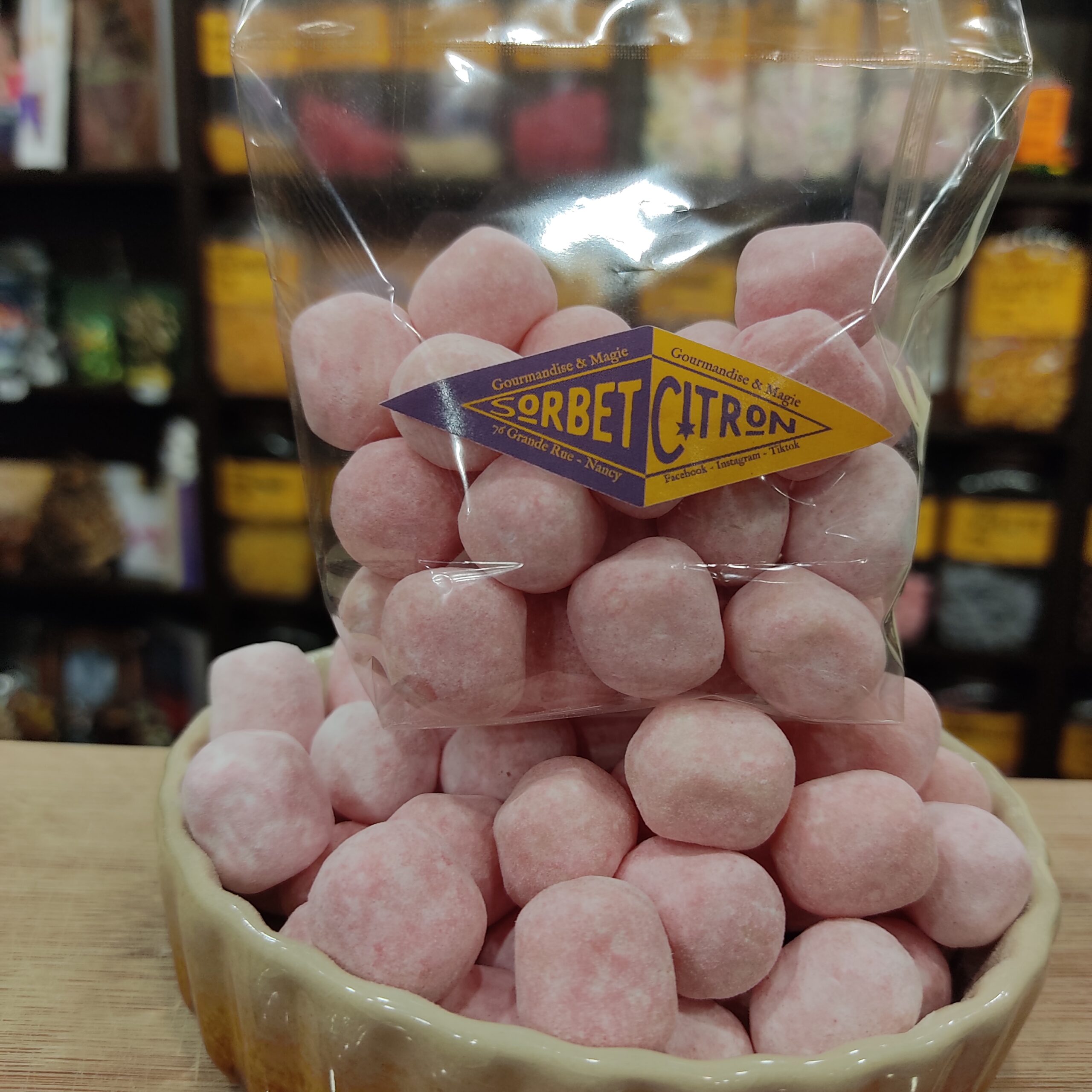 Kysmache, bonbons fraise