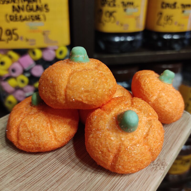 Guimauves en forme de citrouilles